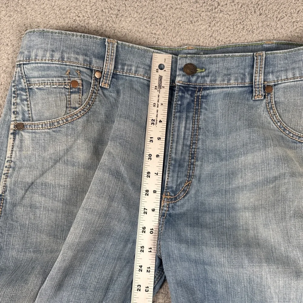 Wrangler Retro Jeans Men 36x32 (38x33) Blue Slim Straight Western Light Wash